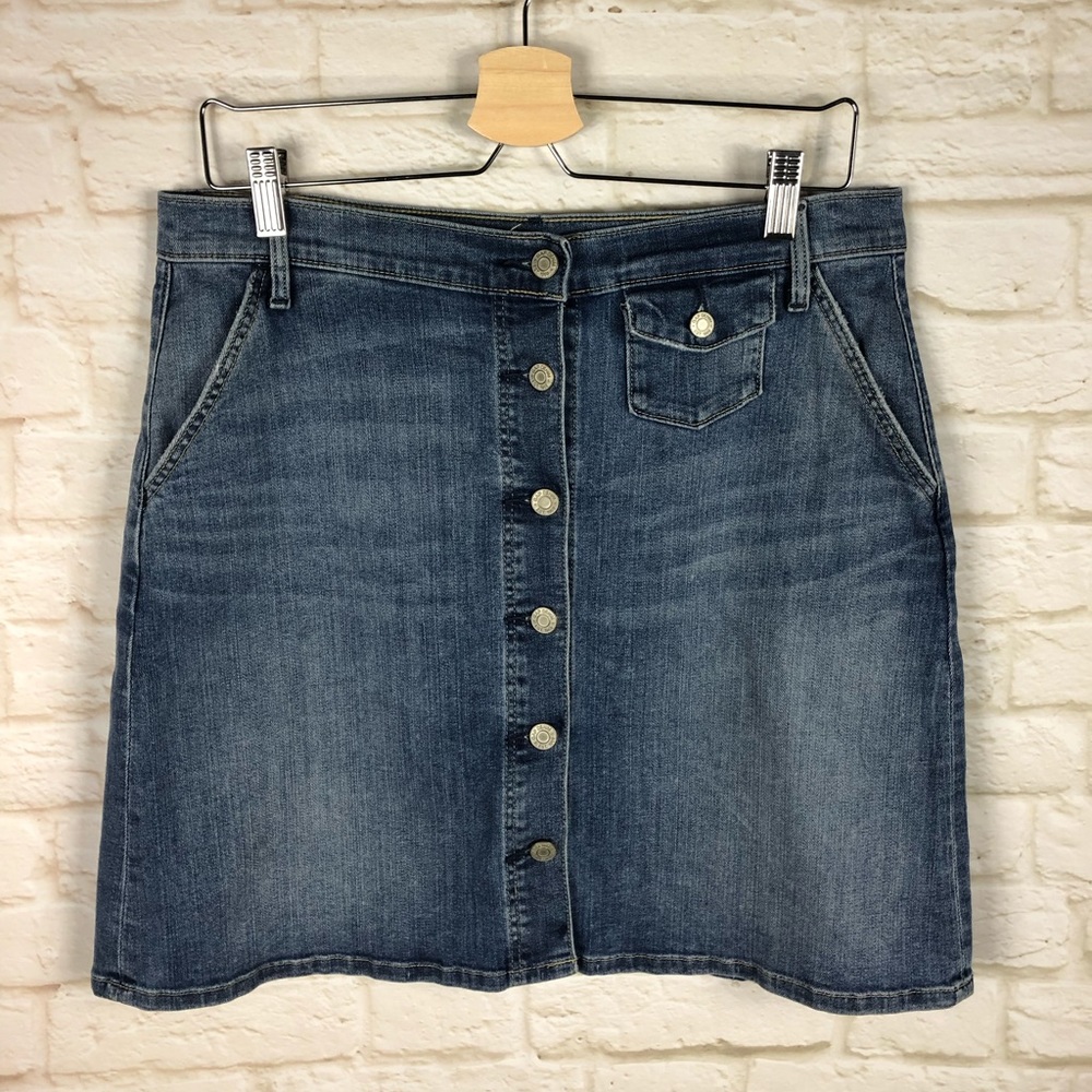 GAP 1969 Button Front Denim Skirt - Picture 2 of 7